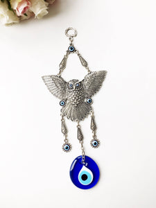 Large Owl Evil Eye Wall Hanging - Evileyefavor