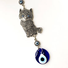 Cat Charm Evil Eye Bead Wall Hanging - Evileyefavor