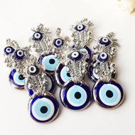 Silver Evil Eye Macrame Wall Hanging - Evileyefavor