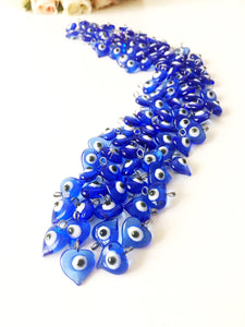 10 pcs Evil eye charm, unique wedding favors, blue evil eye beads, - Evileyefavor