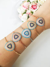 Greek Evil Eye Bracelets, Zircon Adjustable Gold Rose Silver - Evileyefavor