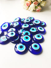 Blue evil eye charm beads, evil eye charm without hole, glass evil eye beads - Evileyefavor