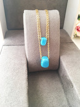 Turquoise charm necklace, dreadlock glass bead, large hole charm necklace - Evileyefavor