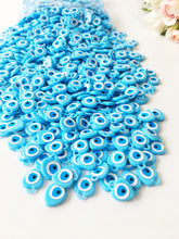 100 pcs Turquoise evil eye charm, blue evil eye resin beads, unique wedding favors - Evileyefavor