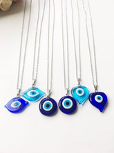 Evil eye necklace, blue evil eye bead, evil eye charm necklace, nazar boncuk - Evileyefavor