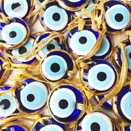 100 pcs, Wedding favors for guests, evil eye charm, gold wedding favors, - Evileyefavor