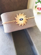 Gold Evil Eye Bracelet, Turkish Evil Eye Jewelry - Evileyefavor