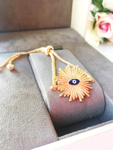 Gold Evil Eye Bracelet, Turkish Evil Eye Jewelry - Evileyefavor