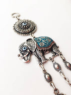 Turquoise Elephant Evil Eye Wall Art - Evileyefavor