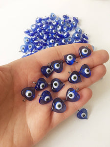 10 pcs Evil eye charm, unique wedding favors, blue evil eye beads, - Evileyefavor