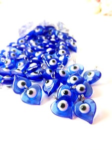 10 pcs Evil eye charm, unique wedding favors, blue evil eye beads, - Evileyefavor