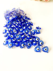 10 pcs Evil eye charm, unique wedding favors, blue evil eye beads, - Evileyefavor