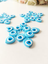 100 pcs Turquoise evil eye charm, blue evil eye resin beads, unique wedding favors - Evileyefavor