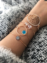 Rose Gold Evil Eye Bracelet, Tree of Life Bracelet - Evileyefavor