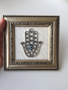 Hamsa Evil Eye Wall Hanging, Hamsa Frame Wall Decor - Evileyefavor