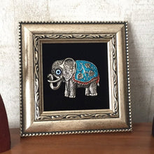 Blue Elephant Evil Eye Framed Home Decor - Evileyefavor
