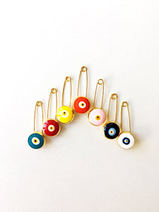 5 pcs  - Evil eye pin, evil eye stroller pin, safety pins, evil eye stroller charm - Evileyefavor