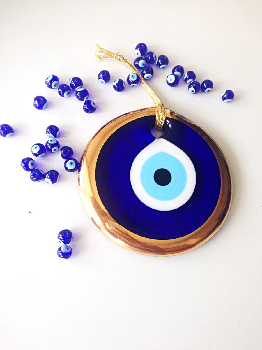 Large Gold Evil Eye Bead, 13cm – Evileyefavor