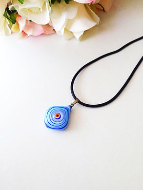 Murano glass evil eye pendant - lampwork evil eye bead - blue evil eye nazar pendant - turkish greek evil eye - lampwork jewelry supplies - Evileyefavor