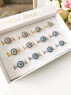 Minimalist Evil Eye Ring - Evileyefavor