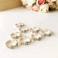 Turquoise Evil Eye Ring - Evileyefavor
