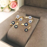 Dainty Evil Eye Blue Ring - Evileyefavor