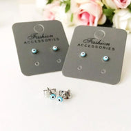 Minimalist Evil Eye Stud Earrings - Evileyefavor