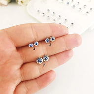 Silver Evil Eye Stud Earrings - Evileyefavor