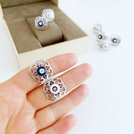 Silver Evil Eye Ring, Authentic Ring, Adjustable Ring
