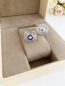 Silver Evil Eye Ring, Authentic Ring, Adjustable Ring