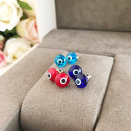 Minimalist Evil Eye Stud Earrings - Evileyefavor