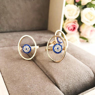 Round Zirconia Evil Eye Beads - Evileyefavor