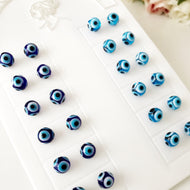 Glass Evil Eye Stud Earrings - Evileyefavor