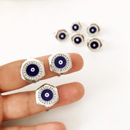 Hexagon Evil Eye Ring - Evileyefavor