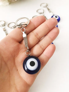 Lucky evil eye Greek keychain - Evileyefavor