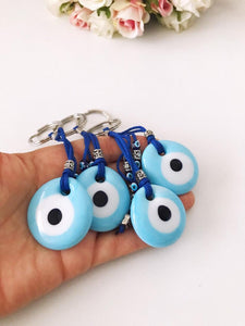Turquoise evil eye keychain - Evileyefavor