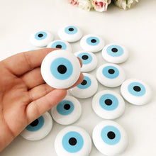 White handmade evil eye glass bead magnet - Evileyefavor